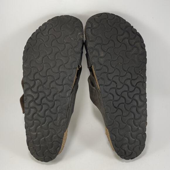 Birkenstock Lugano Slide Sandals Mens Size 11, EU44 Brown Distressed Criss Cross main image 9
